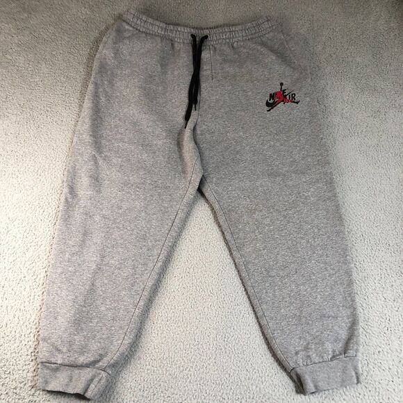 Air Jordan Pants Men XL Gray Basketball Joggers‎ Sweatpants Tapered Sportswear - Picture 1 of 12
